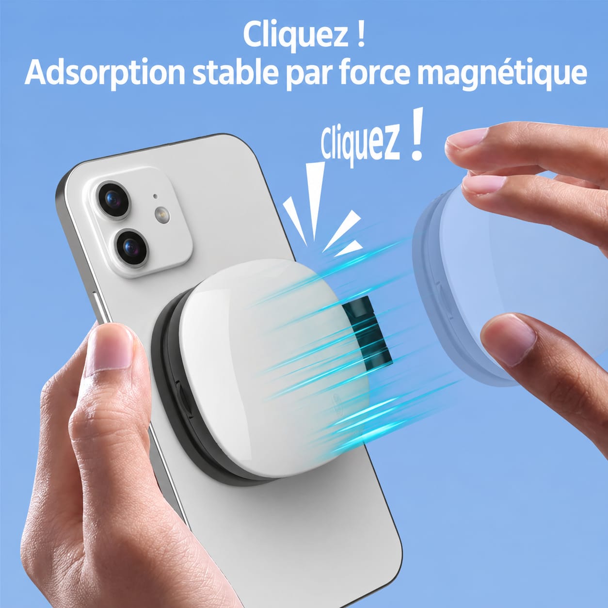Led selfie magnétique