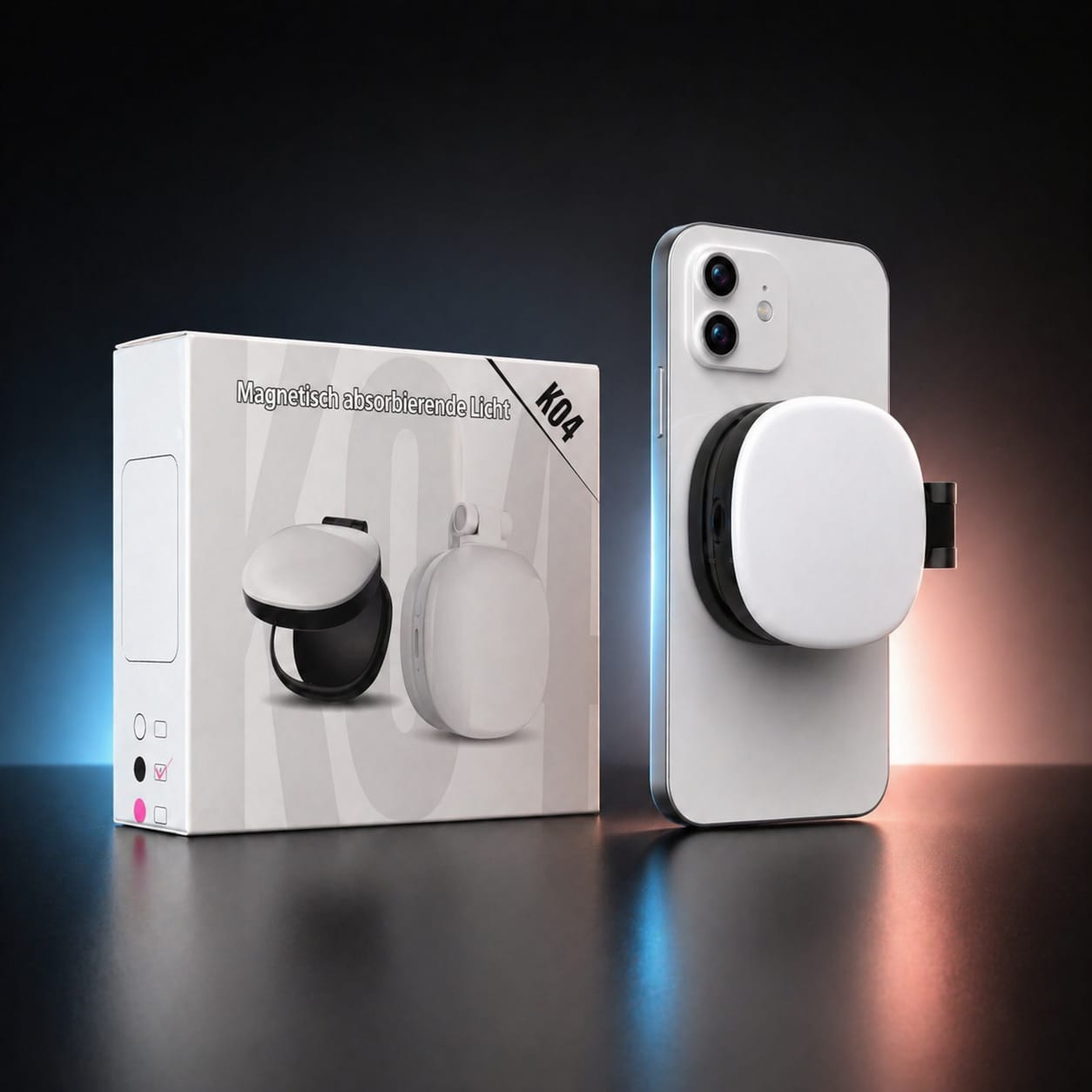 Led selfie magnétique